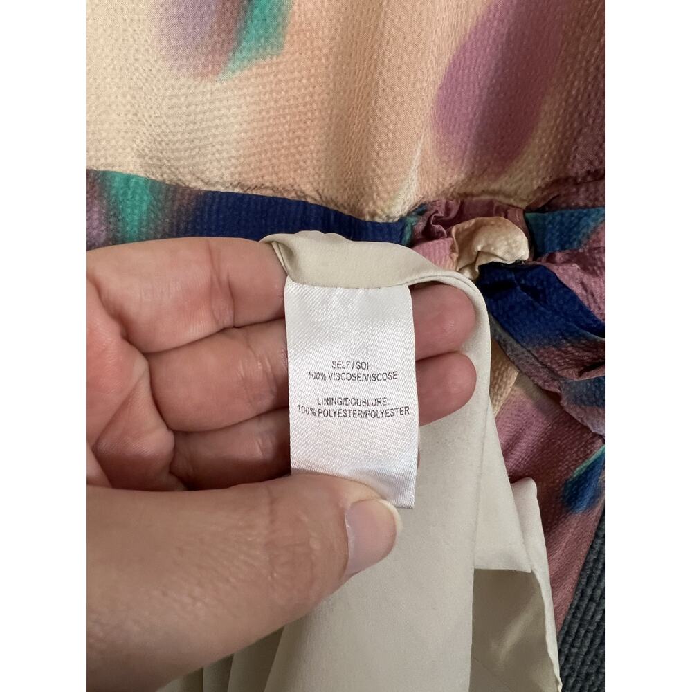 Tanya Taylor Cool Rose Christine Dress Womens 4 Multi Color Abstract Sleeveless - Picture 10 of 12